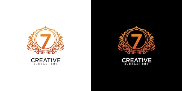 Logo 7 ornament luxury design