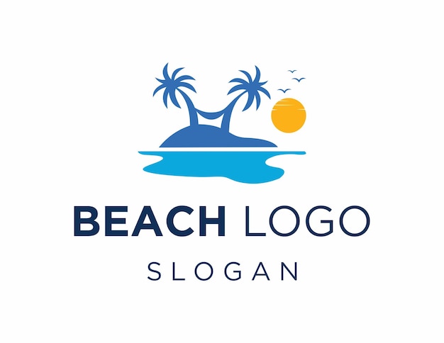 Vector logo about beach was created using the corel draw 2018 application