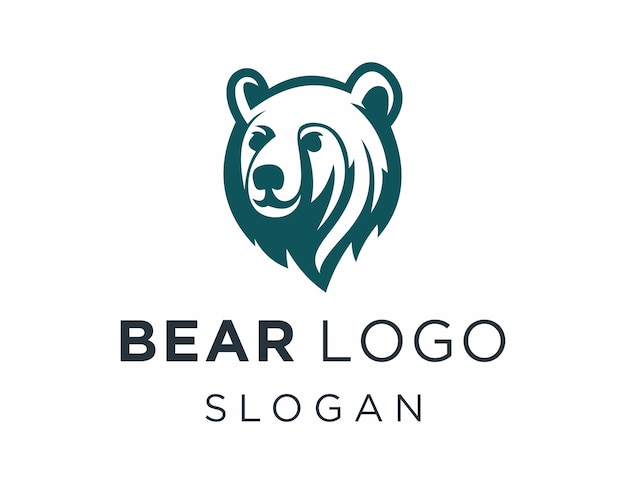 Vettore il logo di bear è stato creato utilizzando l'applicazione corel draw 2018