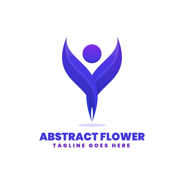 logo abstract flower gradient colorfull style