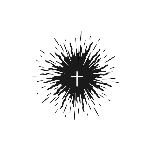 Logo di icona astratta silhouette vettoriale design isolato concetto di battezza