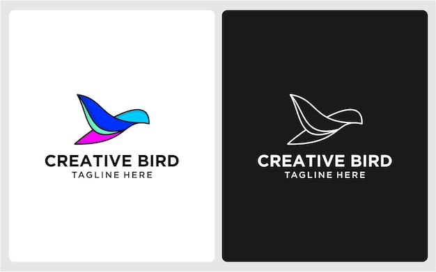 Logo abstracte vogel full colour