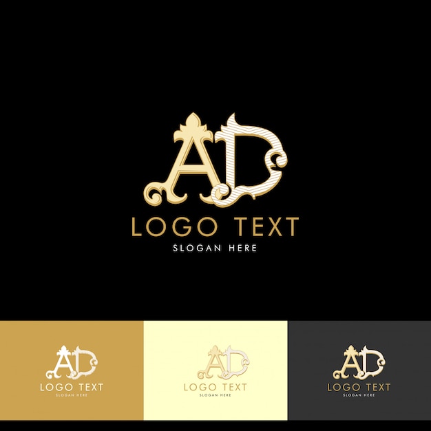 Vector logo ad, monogram ad