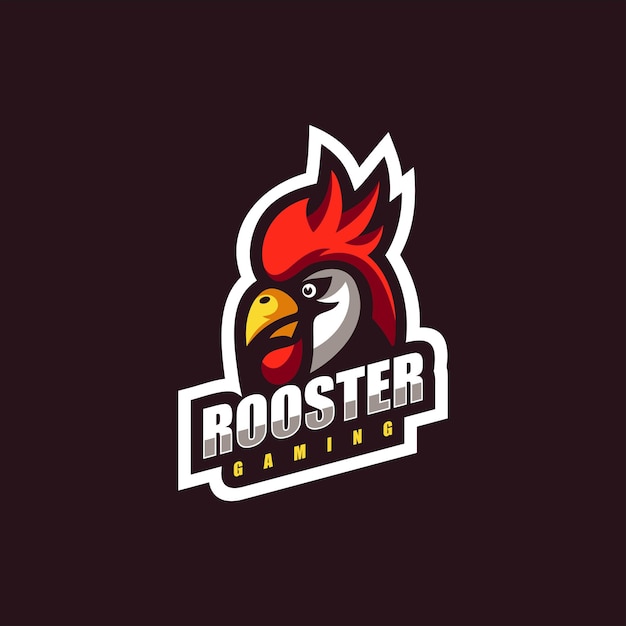 Logo afbeelding Rooster E-Sport en Sport stijl.