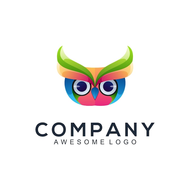 Logo afbeelding Uil verloop kleurrijk