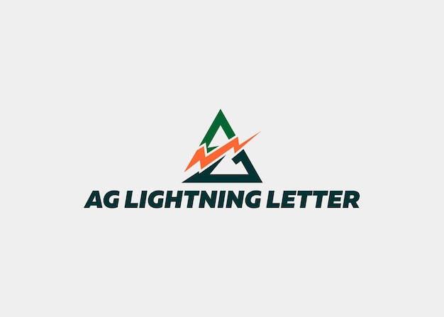 Logo ag lightning letter nome azienda