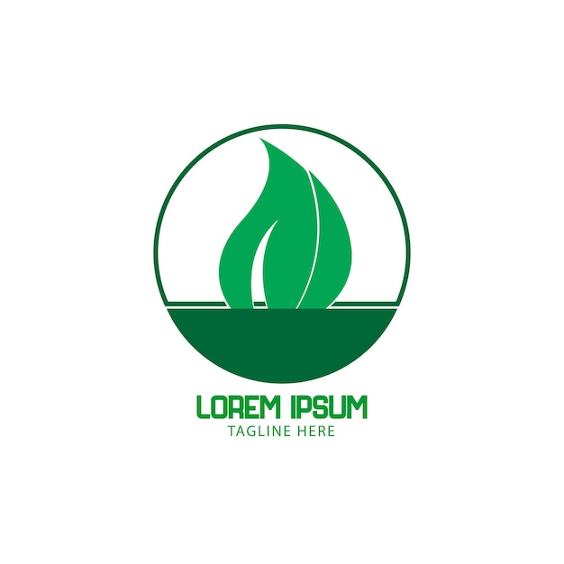 Vettore logo per azienda agricola e biologica