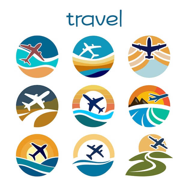 Premium Vector | Logo air travel