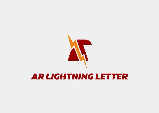 Logo ar lightning letter company name