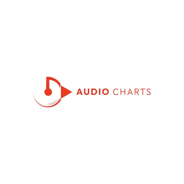 A logo for audio charts by audio.