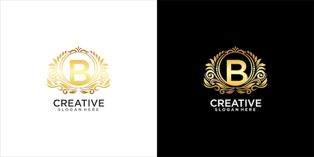 Logo b ornament luxe ontwerp