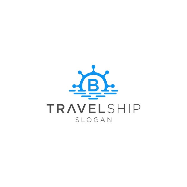 Logo b travel ship design