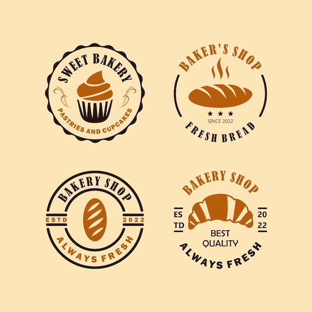 Logo bakery template collection design