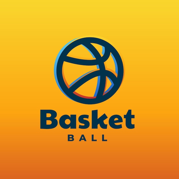 Logo basket line art style