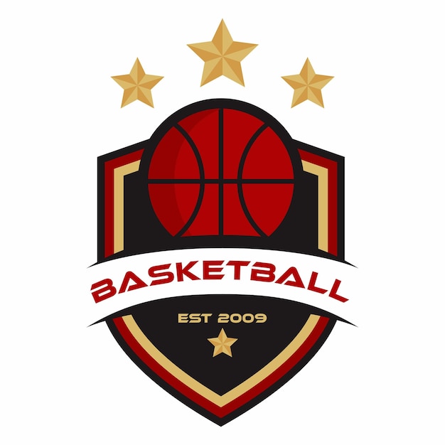 Un logo per una squadra di basket con scritto basket sopra.