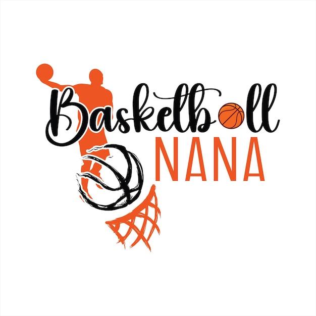 Vettore un logo per una mamma del basket chiamata nana.