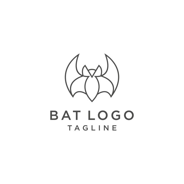 Vector logo bat tagline design art template