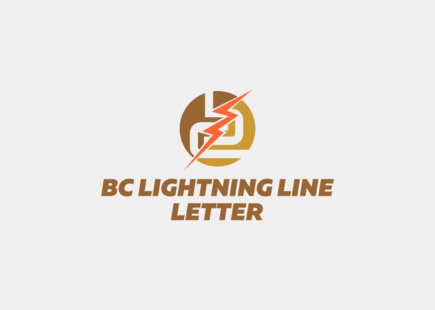 ЛОГОТИП BC LIGHTNING LINE БУКВА НАЗВАНИЕ КОМПАНИИ