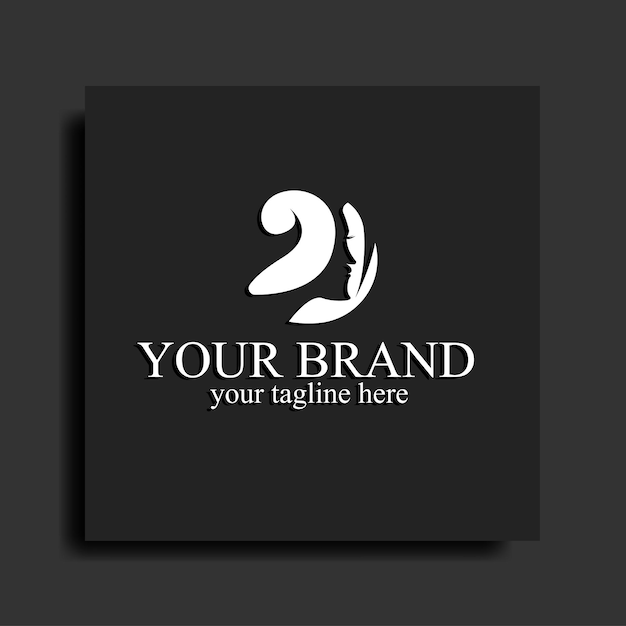 Vector logo for beauty or salon simple elegant and luxurious