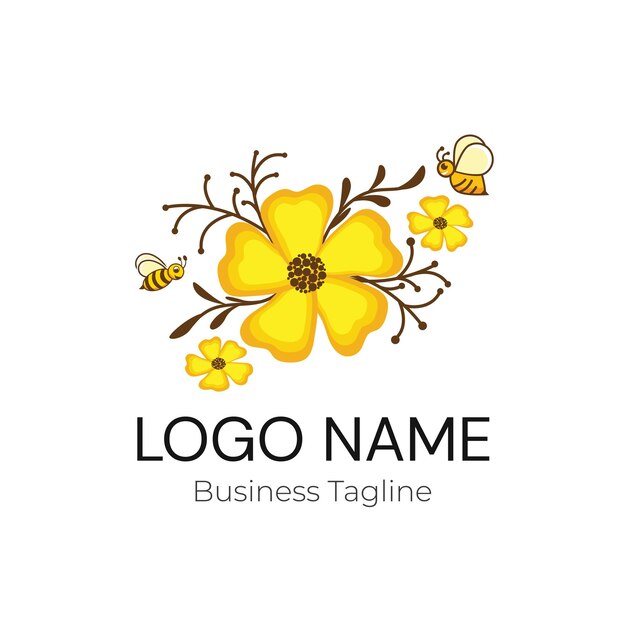 Логотип Bee Business Design Маскот Компания Бренд