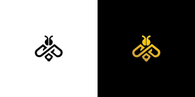 Logo Bee concepten logo vector grafische abstracte sjabloon
