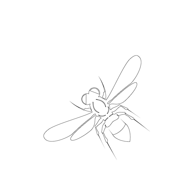 Logo bee outline