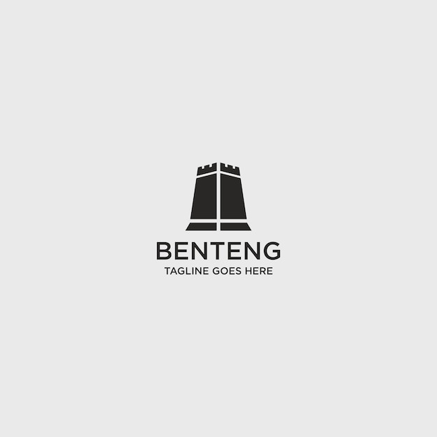 Vector logo benteng kunst ontwerpsjabloon