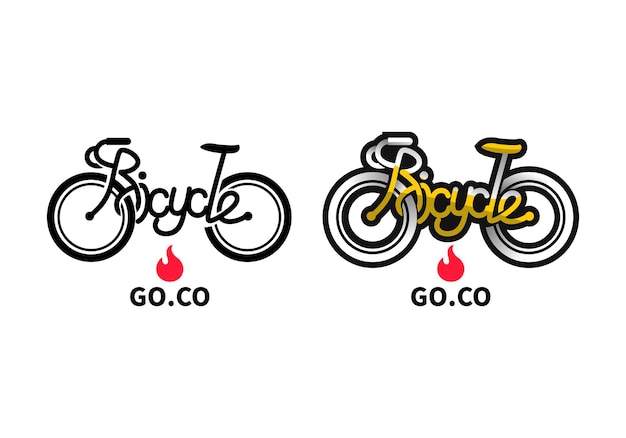 Modello di illustrazione vettoriale della linea di biciclette del logo con un design semplice ed elegante adatto a qualsiasi settore