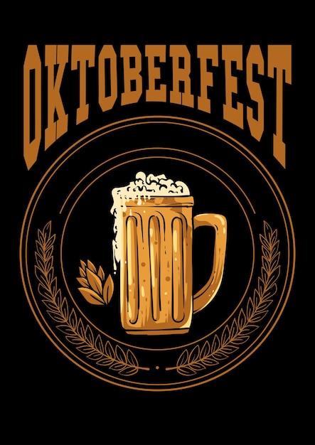 logo bier oktoberfet illustratie vector kunst