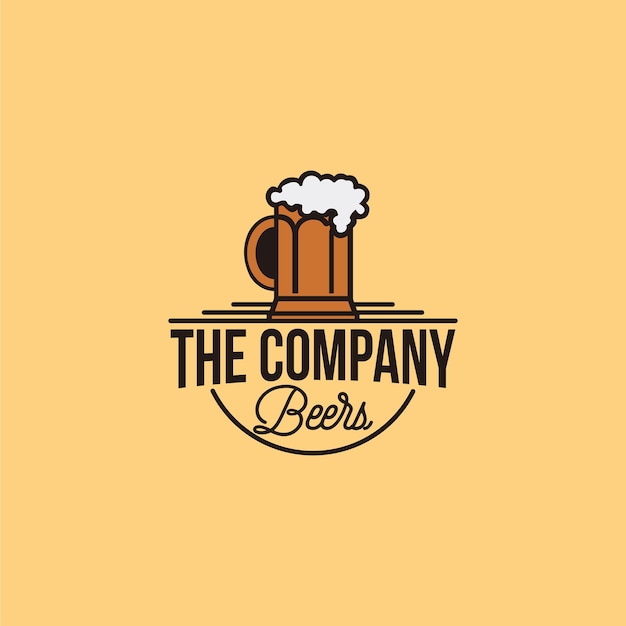 Vector logo bier retro badge