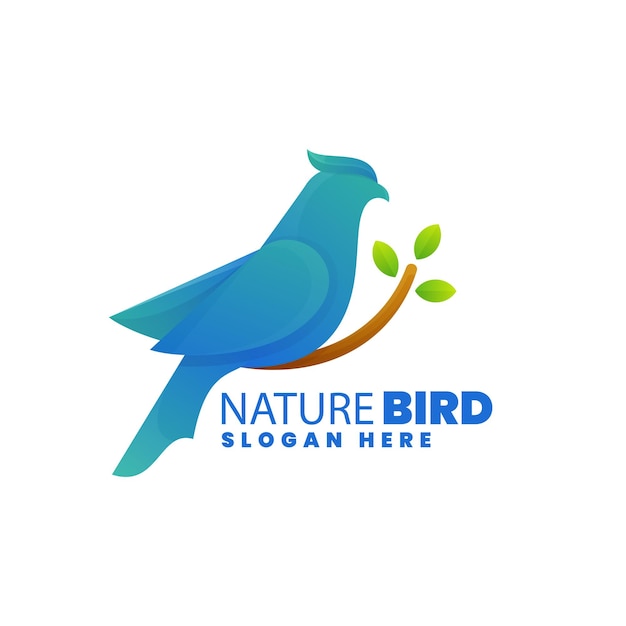 logo bird gradient colorful style