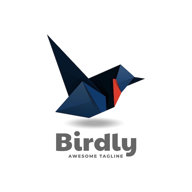  Logo Bird Low Poly Gradient Style