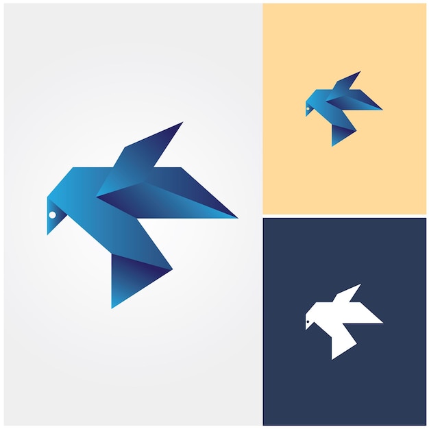 Логотип для птицы с птицей посередине