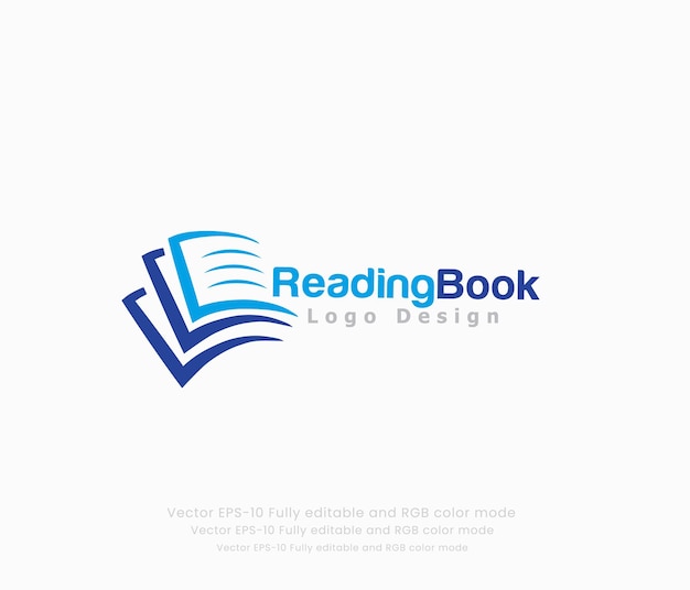 Logo for a book company that is a logo for reading book.