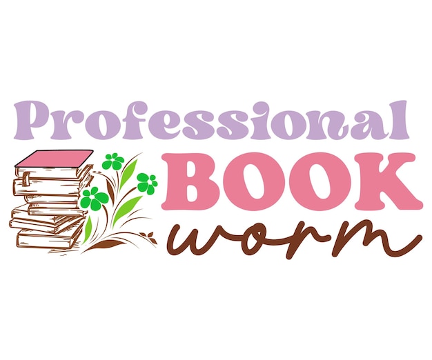 Vector a logo for a book worm