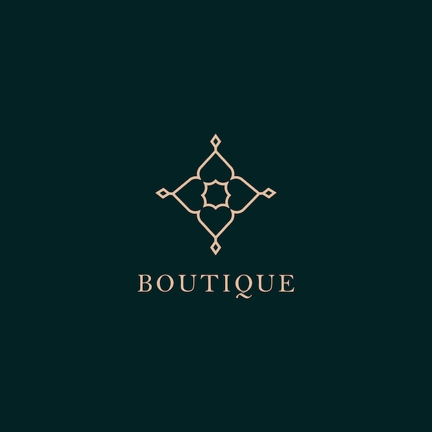 logo boutique ontwerp kunst sjabloon