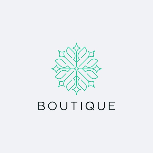 logo boutique ontwerp kunst sjabloon