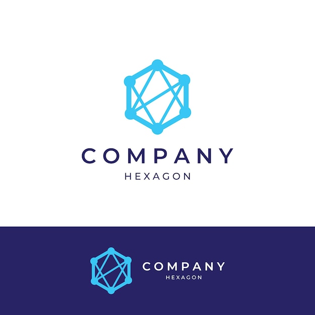 Logo box hexagon or cube and technology hexagon logo creative simple logoby using modern template vector illustration editing