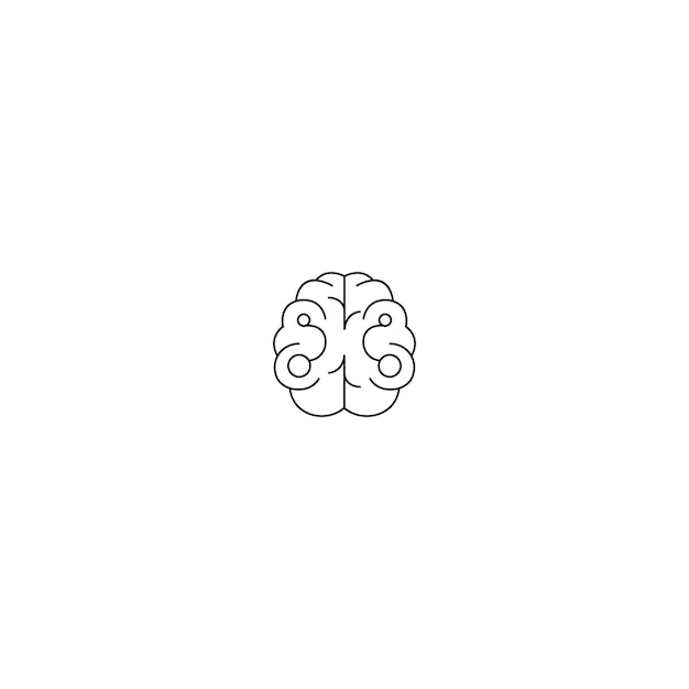 Vector logo brain connect kunst ontwerpsjabloon