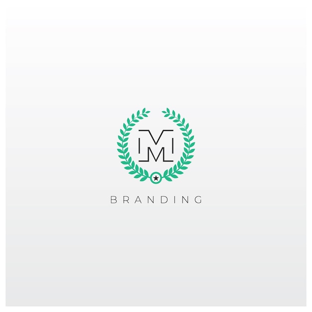 A logo for a brand called m branding