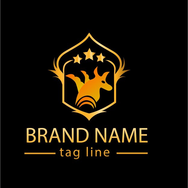 Vector a logo for a brand name tag line