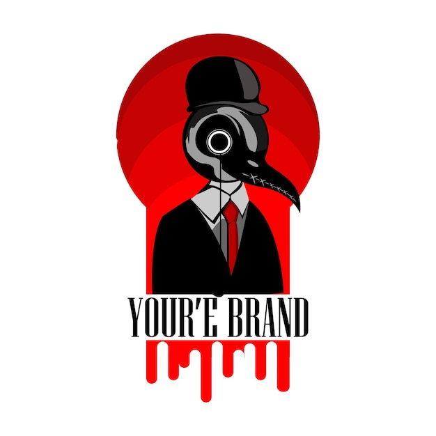 Vector logo brand plague doctor