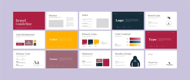 logo and brand strategy guide modern brand guidelines template