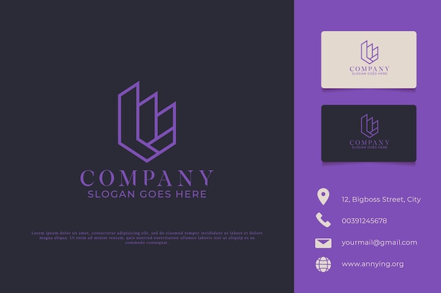 logo branding company and business card template