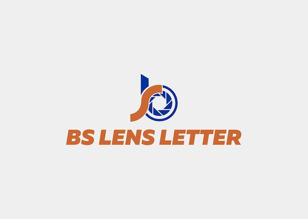 Vettore logo bs lens lettera nome azienda