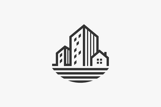 Vector logo building house rent apartment