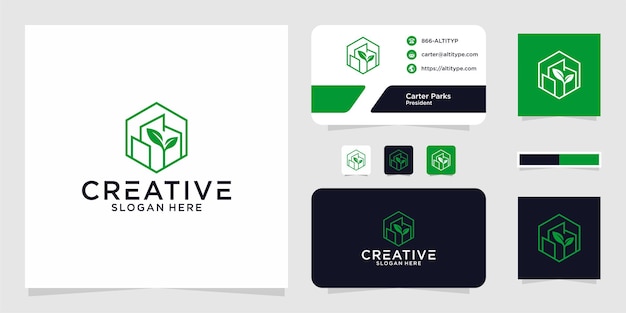 logo building line nature graphic design for other uses is perfect