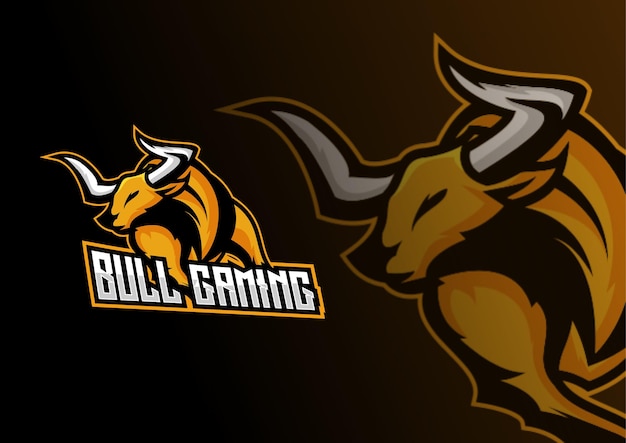 logo bull gaming esport mascotte ontwerp