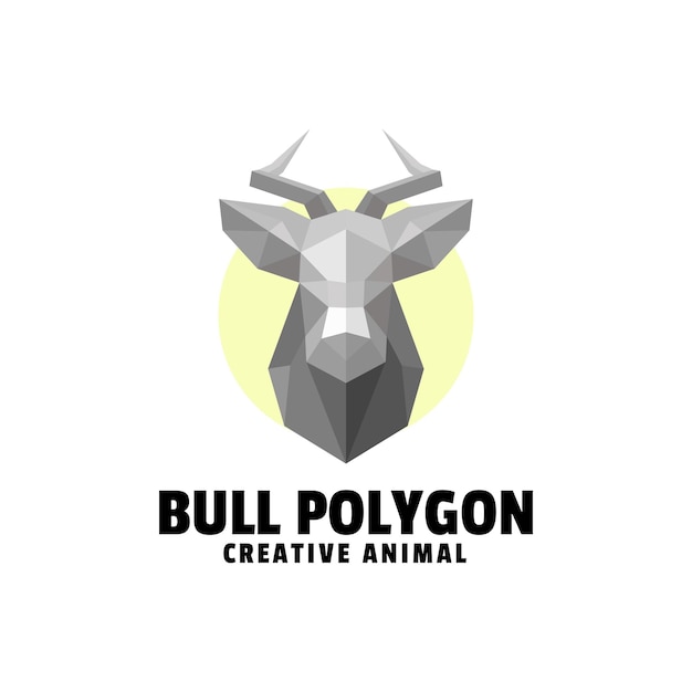  Logo Bull Polygon Gradient Colorful Style