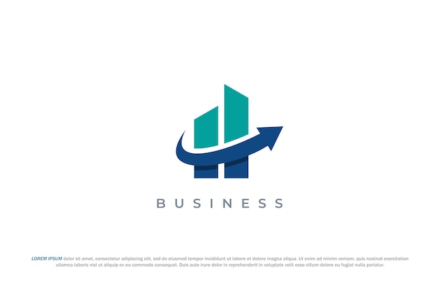 logo business building arrow design